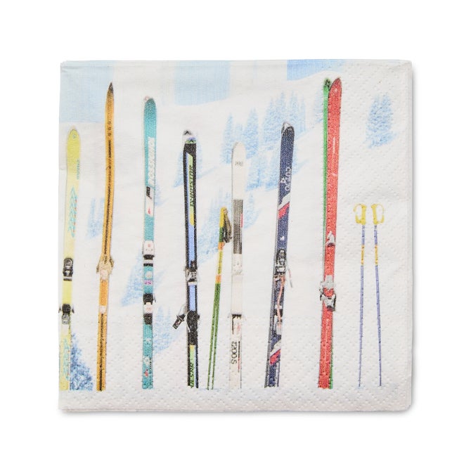 Gray Malin Ski Holiday Cocktail Paper Napkins - {current_domain}