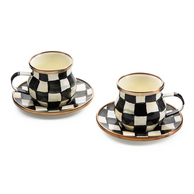 Courtly Check Espresso Cup & Saucer Set - {current_domain}
