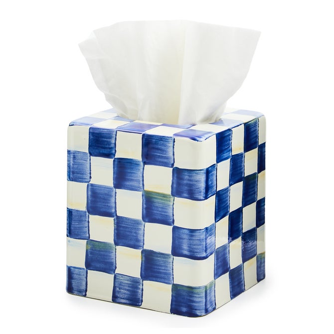Royal Check Boutique Tissue Box Cover - {current_domain}