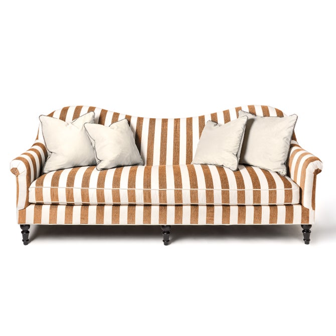 Marquee Brown Stripe Chenille Sofa - {current_domain}