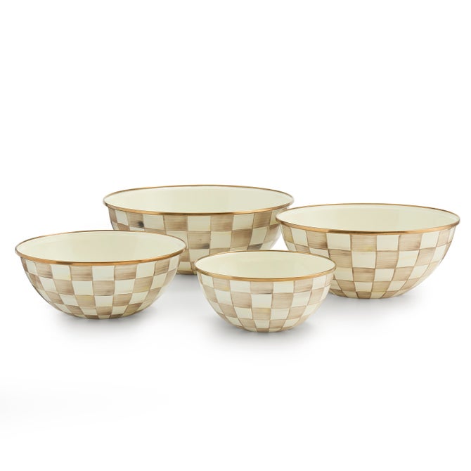 Mocha Check Extra Large Everyday Bowl - {current_domain}