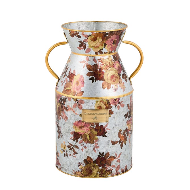 Wild Rose Galvanized Small Milk Can - {current_domain}