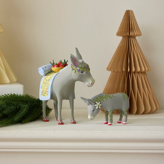 Patience Brewster Nativity Mother & Baby Donkey Figures - {current_domain}