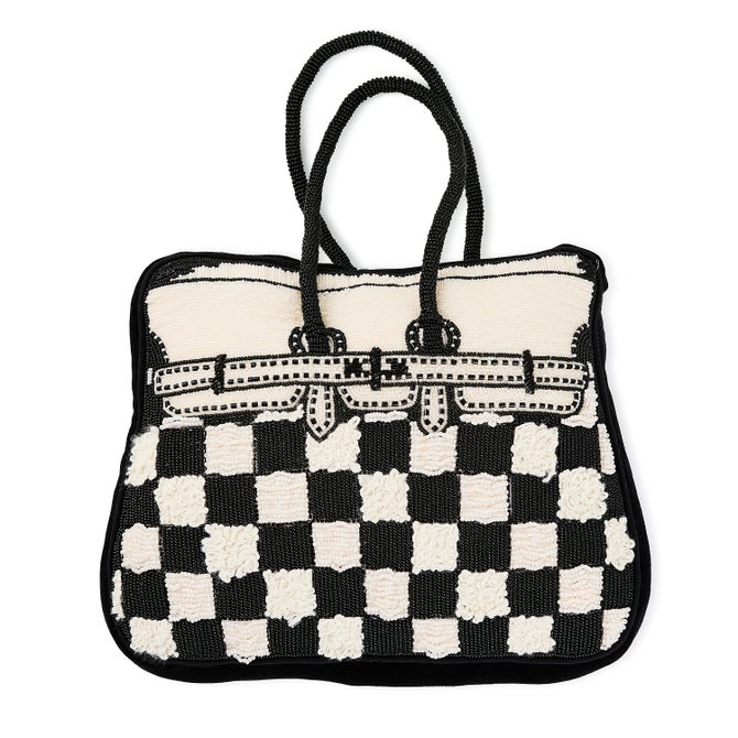 Doodles Handbag Shaped Throw Pillow - {current_domain}