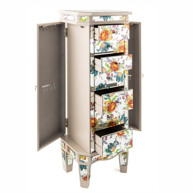 Flower Market Reflections Standing Jewelry Armoire - {current_domain}