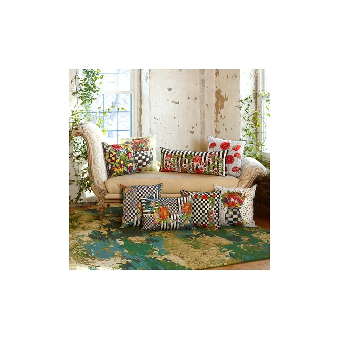 Courtly Flower Market Lumbar Pillow - {current_domain}