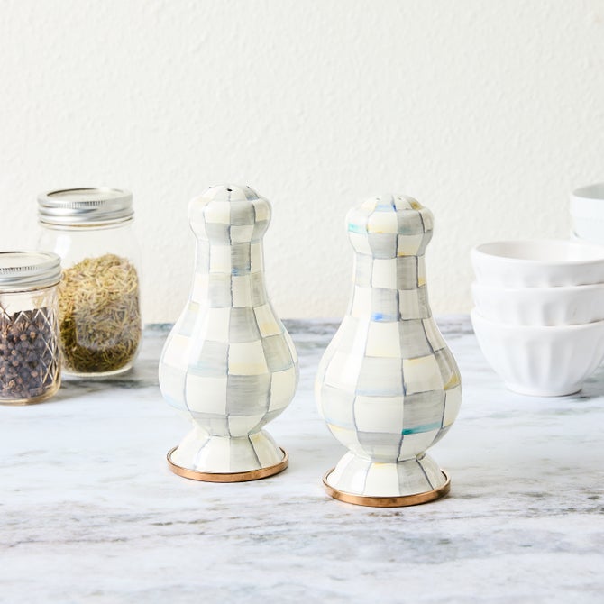 Sterling Check Large Salt & Pepper Shakers - {current_domain}