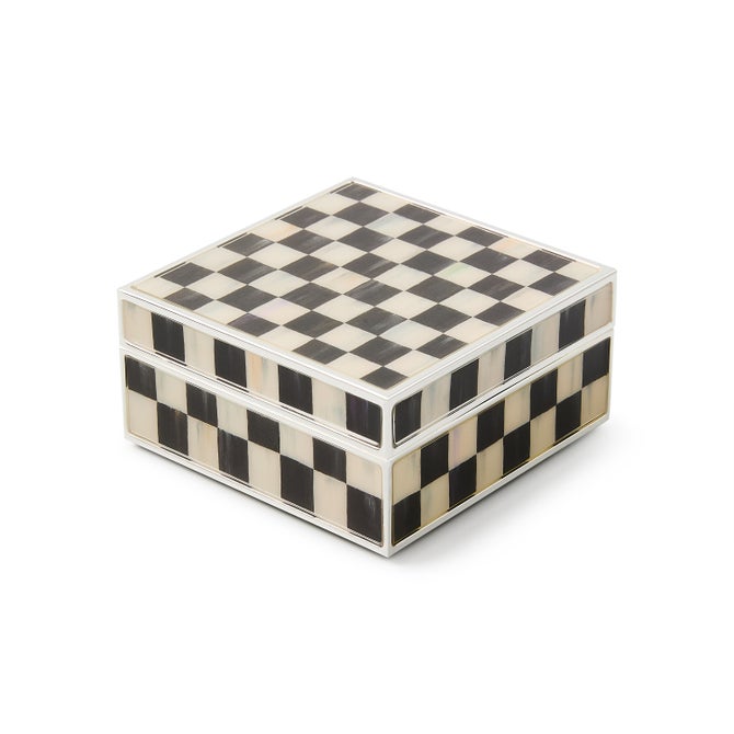 Courtly Check Silver Plated Trinket Box - {current_domain}