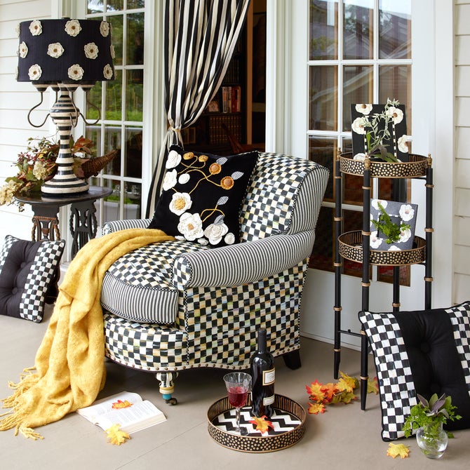 Courtly Stripe Curtain Panel - {current_domain}