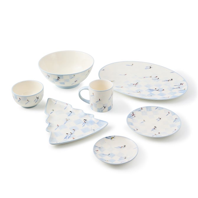 Gray Malin Ski Holiday Appetizer Plates, Set of 4 - {current_domain}