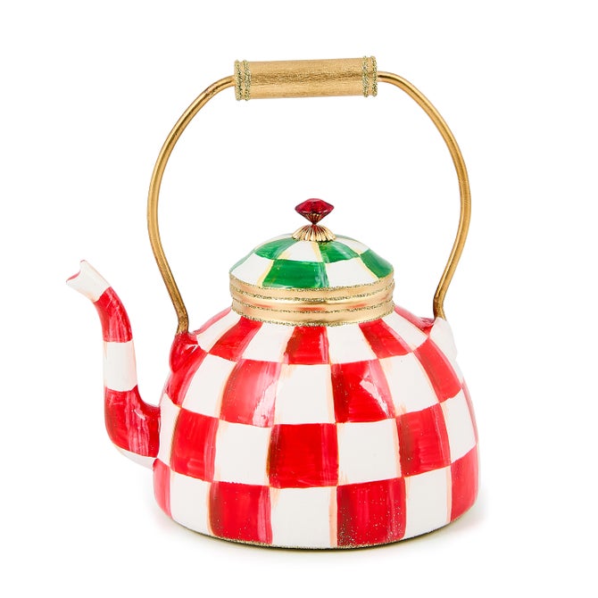 Check It Out Tea Kettle Glass Ornament - {current_domain}