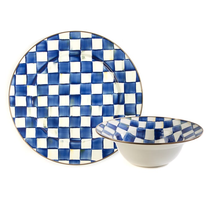 Royal Check Serving Platter & Bowl Set - {current_domain}