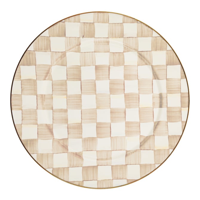 Mocha Check Serving Platter - {current_domain}