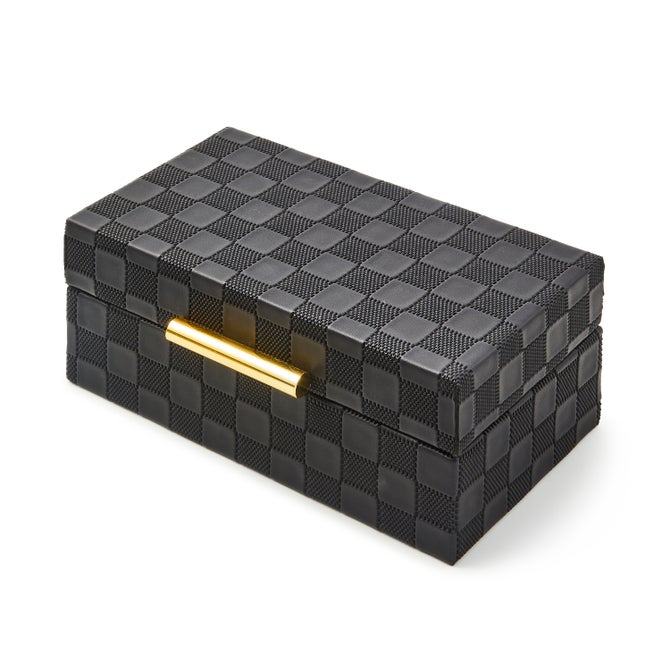 Black Faux Leather Small Box - {current_domain}