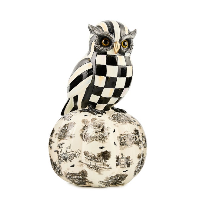 Courtly Owl on Toile Pumpkin - {current_domain}