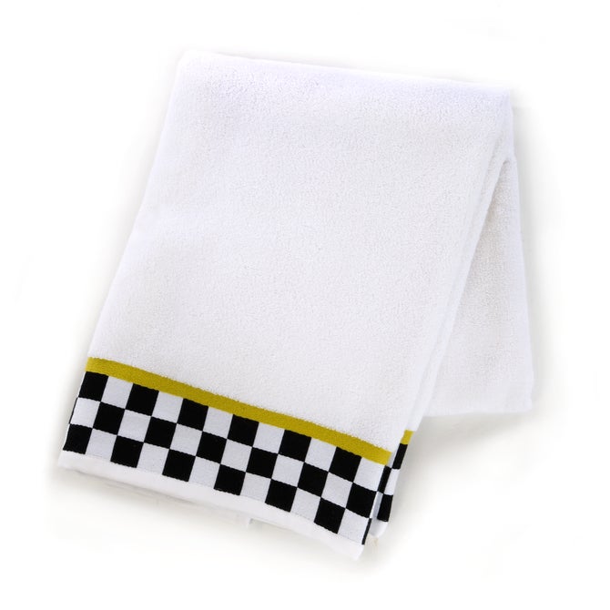 Black & White Check Bath Towel - {current_domain}
