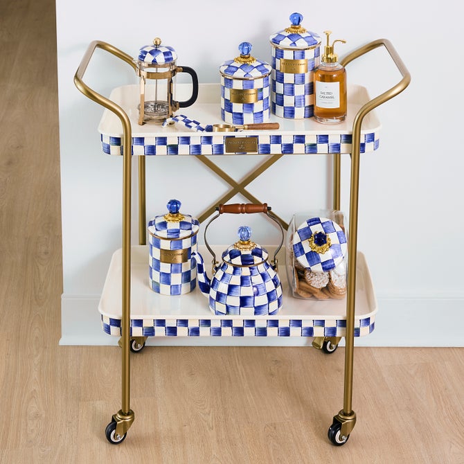 Royal Check 2-Tier Kitchen Cart - {current_domain}
