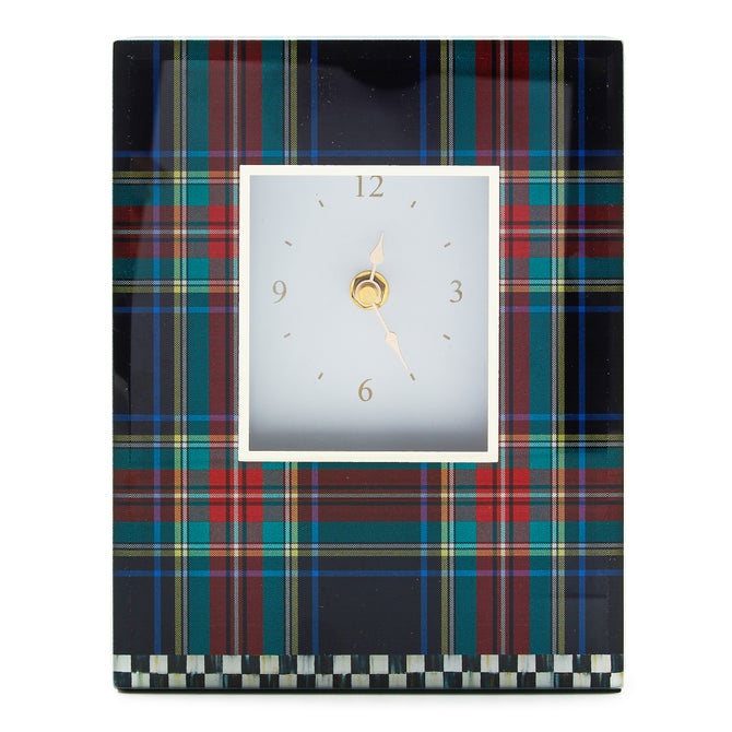 Tartan Black Carriage Clock - {current_domain}