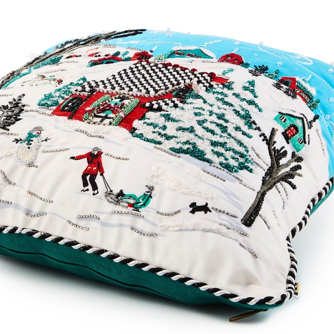 Alpine Scene Throw Pillow - {current_domain}