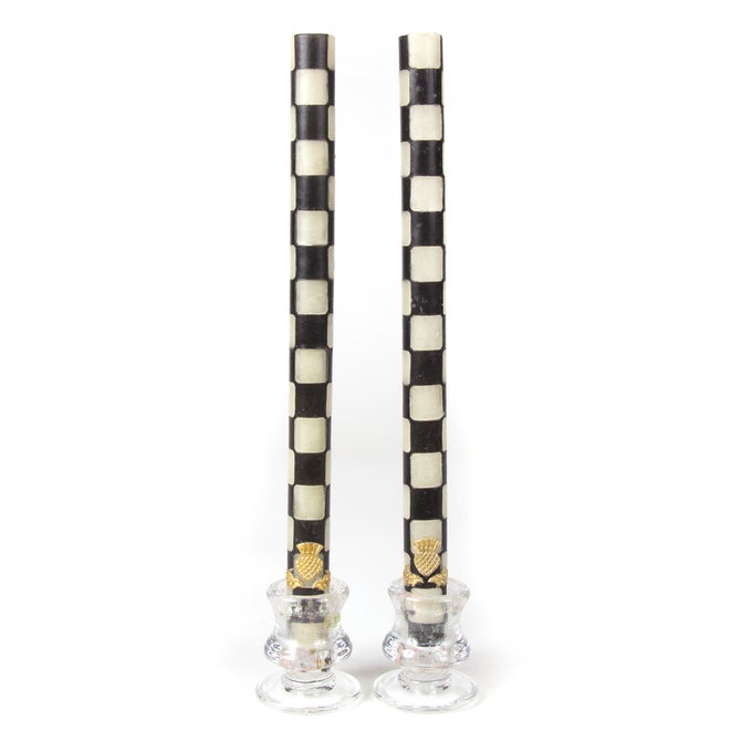 Check Black & Ivory Dinner Candles, Set of 2 - {current_domain}