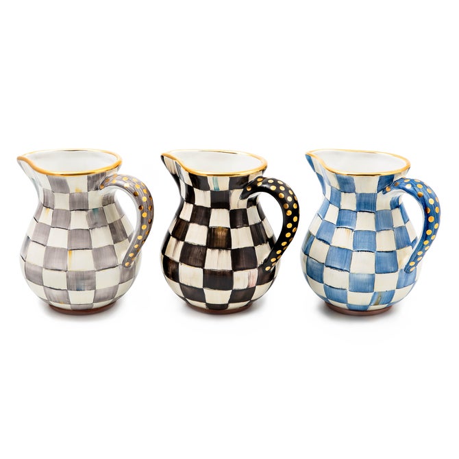 Courtly Check Ceramic Portly Pitcher - {current_domain}