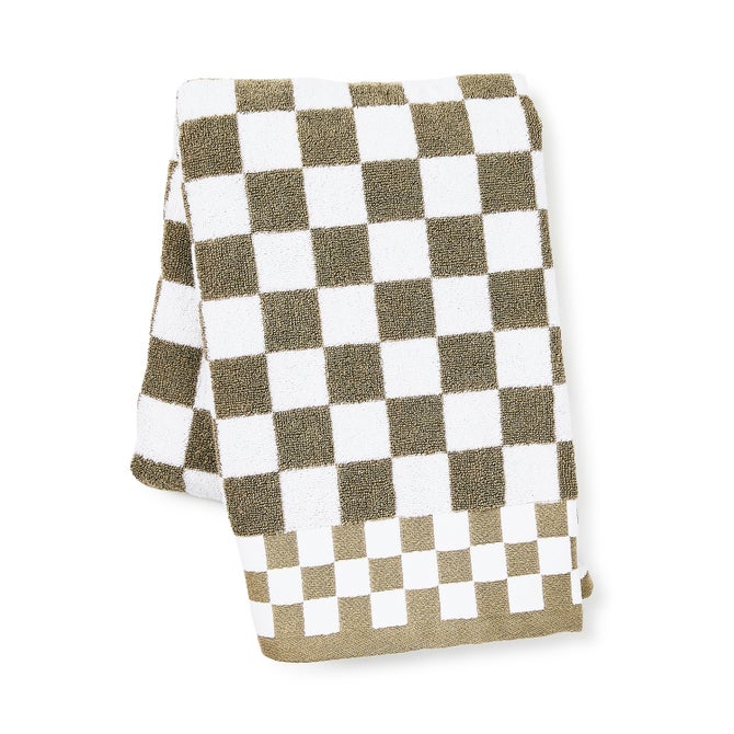 Mocha Check Bath Towel - {current_domain}