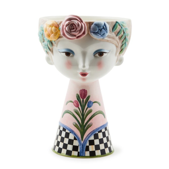 Rosy Meadow Tall Lady Vase - {current_domain}