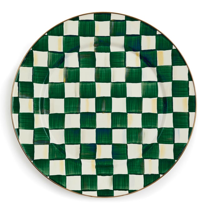 Emerald Check Serving Platter - {current_domain}
