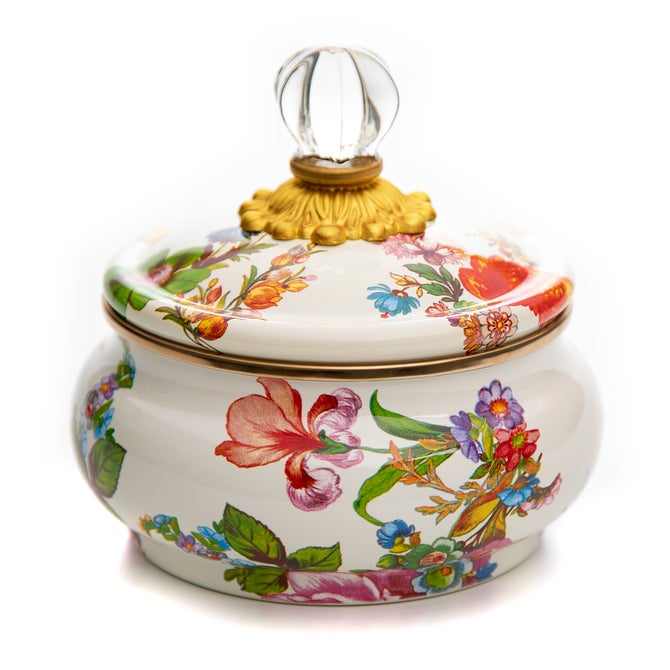 White Flower Market Squashed Pot - {current_domain}