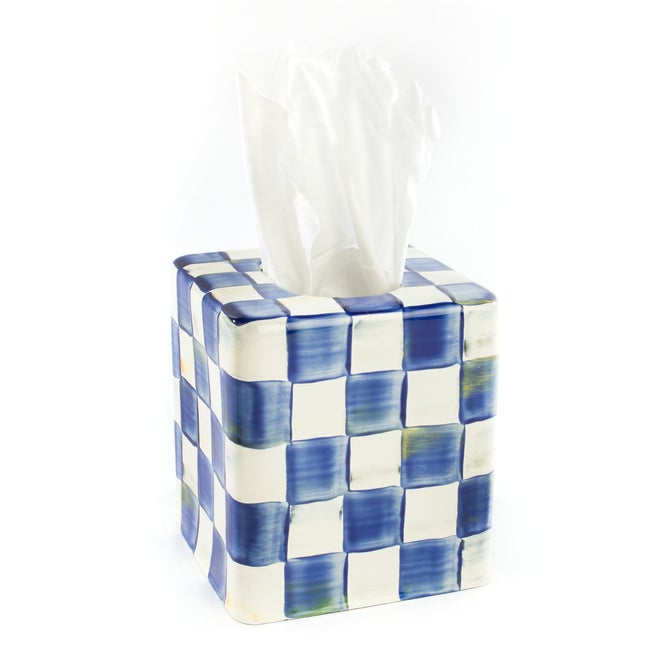 Royal Check Boutique Tissue Box Cover - {current_domain}