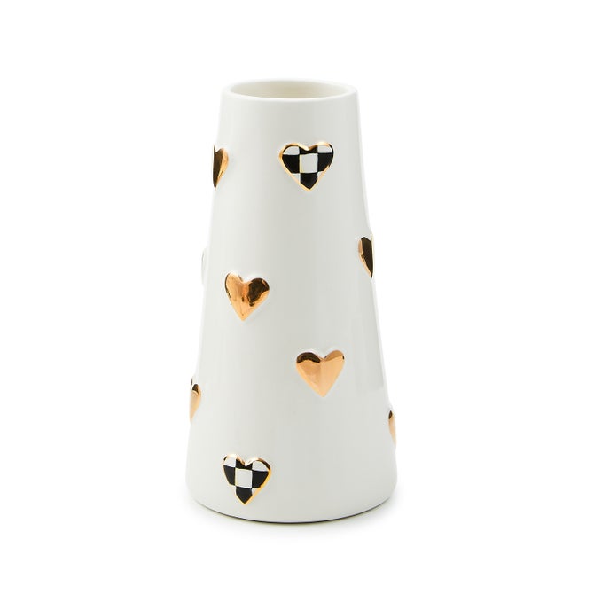 Courtly Check Short Heart Vase - {current_domain}