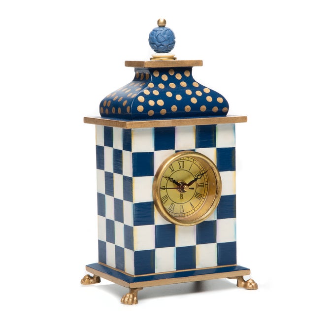 Royal Check Desk Clock - {current_domain}
