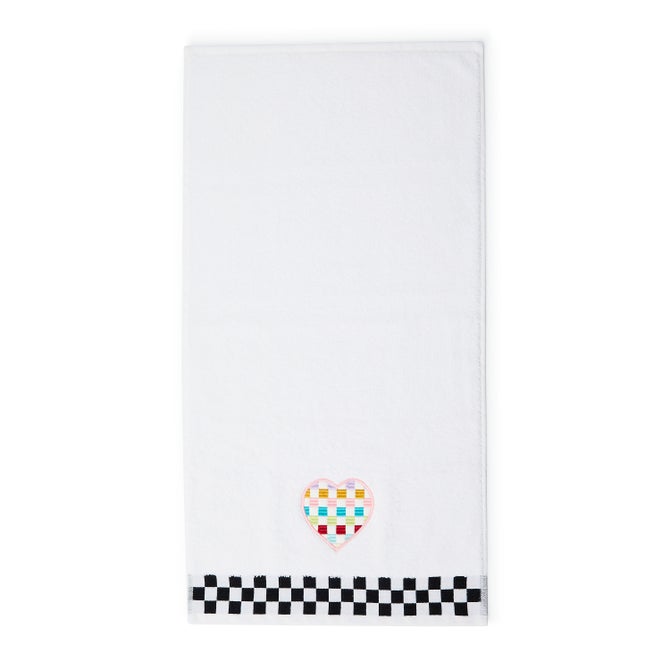 Rainbow Heart Check Hand Towel - {current_domain}