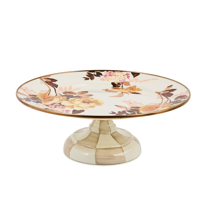 Wild Rose White Small Pedestal Platter - {current_domain}