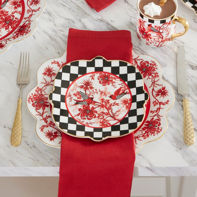 Cardinal Toile Salad Plate - {current_domain}