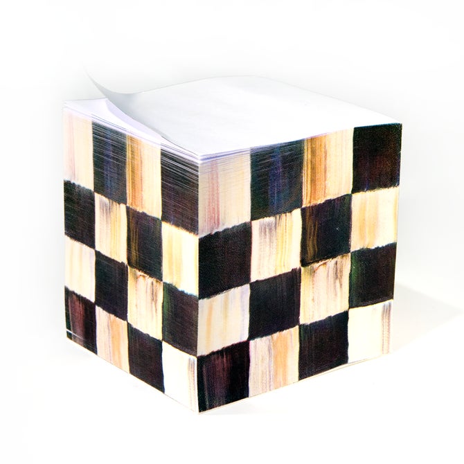 Courtly Check Sticky Note Pad - {current_domain}