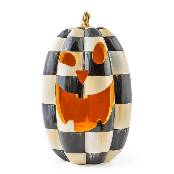Courtly Check Tall Illuminated Jack O' Lantern - {current_domain}