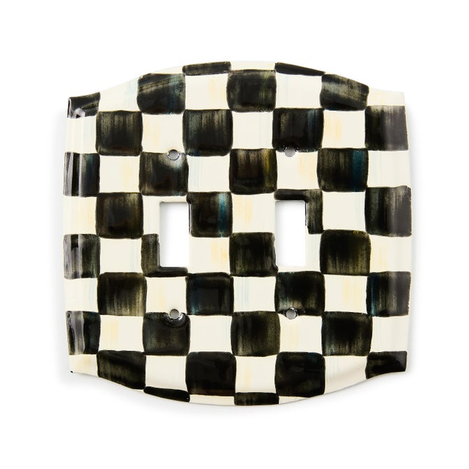 Courtly Check Switch Plate - {current_domain}