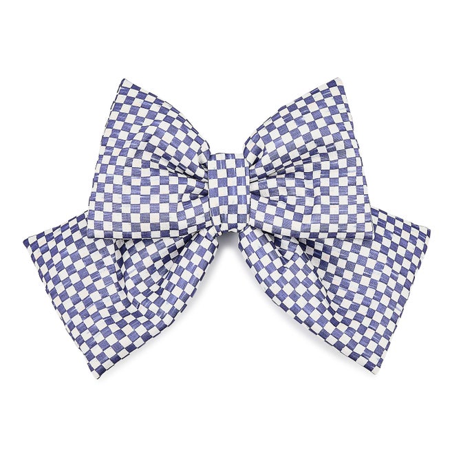 Violet Check Small Bow - {current_domain}