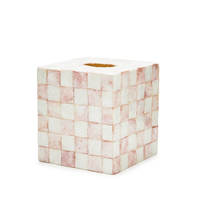 Rosy Check Capiz Boutique Tissue Box Cover - {current_domain}