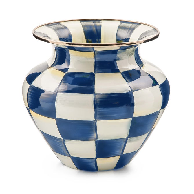 Royal Check Enamel Large Vase - {current_domain}