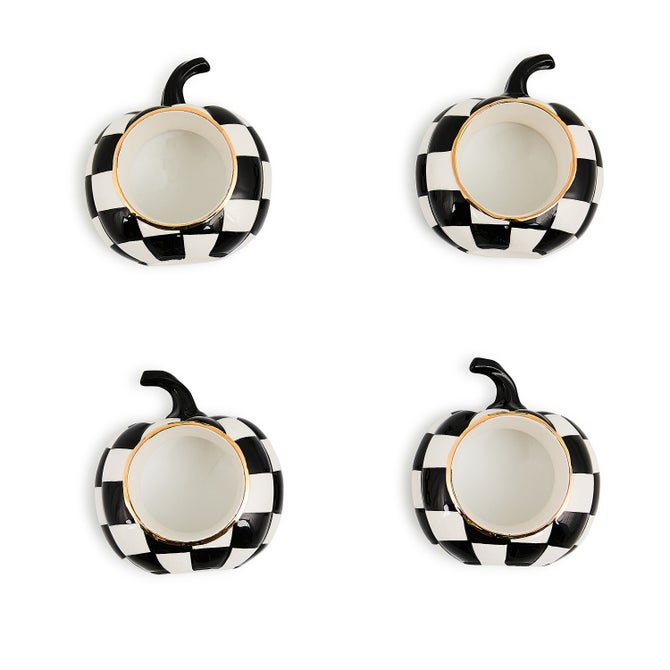Courtly Check Pumpkin Napkin Rings, Set of 4 - {current_domain}
