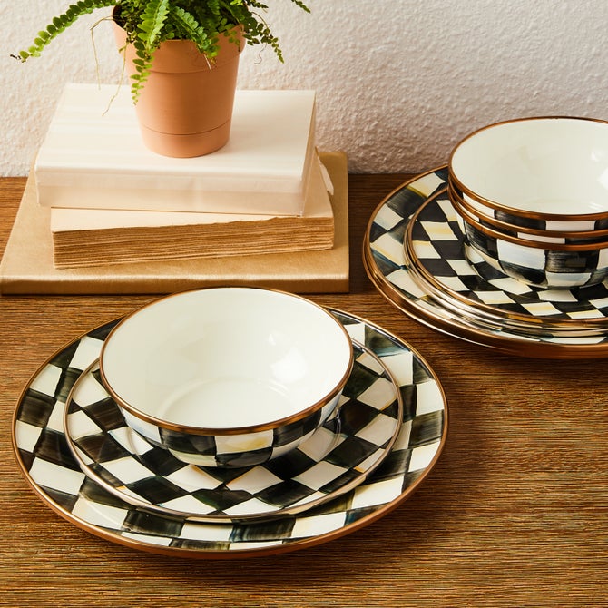 12pc Enamel Dinnerware Set - {current_domain}