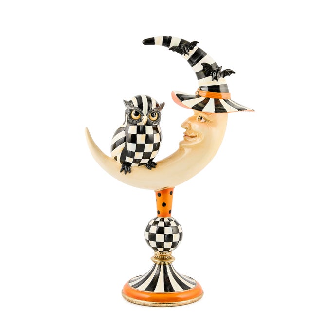 Courtly Owl On Moon Figure - {current_domain}