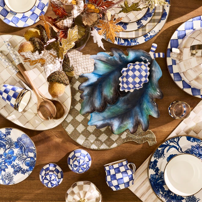 Mocha Check Pumpkin Beaded Placemat - {current_domain}