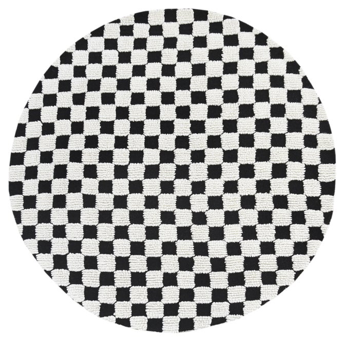 Checkerboard 6' Round Rug - {current_domain}