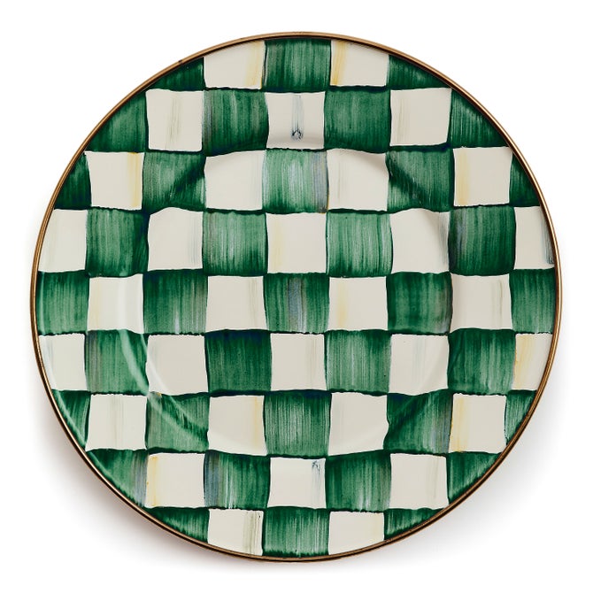 Emerald Check Salad Plate - {current_domain}