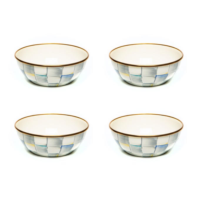 Sterling Check Everyday Bowls, Set of 4 - {current_domain}