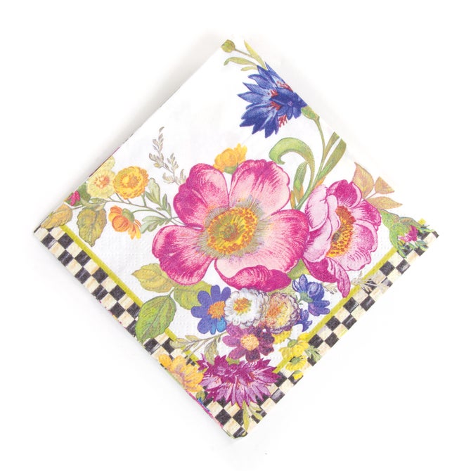 White Flower Market Cocktail Paper Napkins - {current_domain}