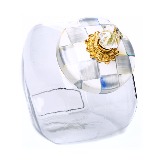 Cookie Jar with Sterling Check Lid - {current_domain}